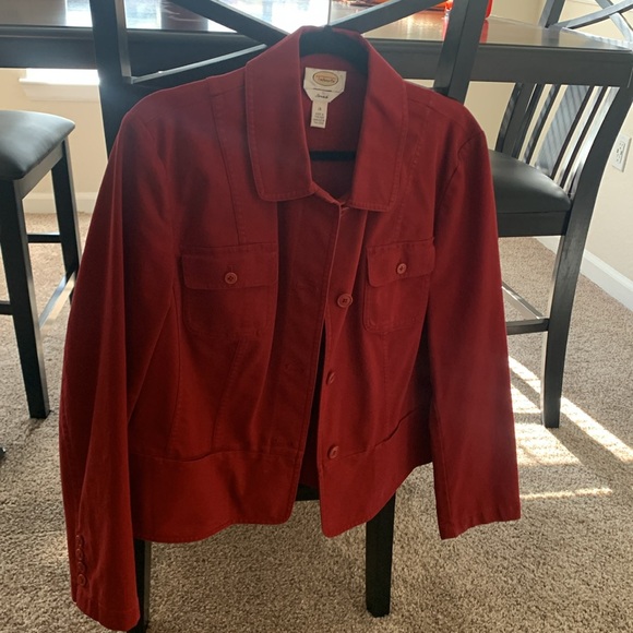 Talbots stretch red jacket - Picture 2 of 5